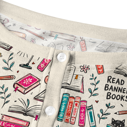 Pagewings Read Banned Books Crew Neck Cardigan Sweaters