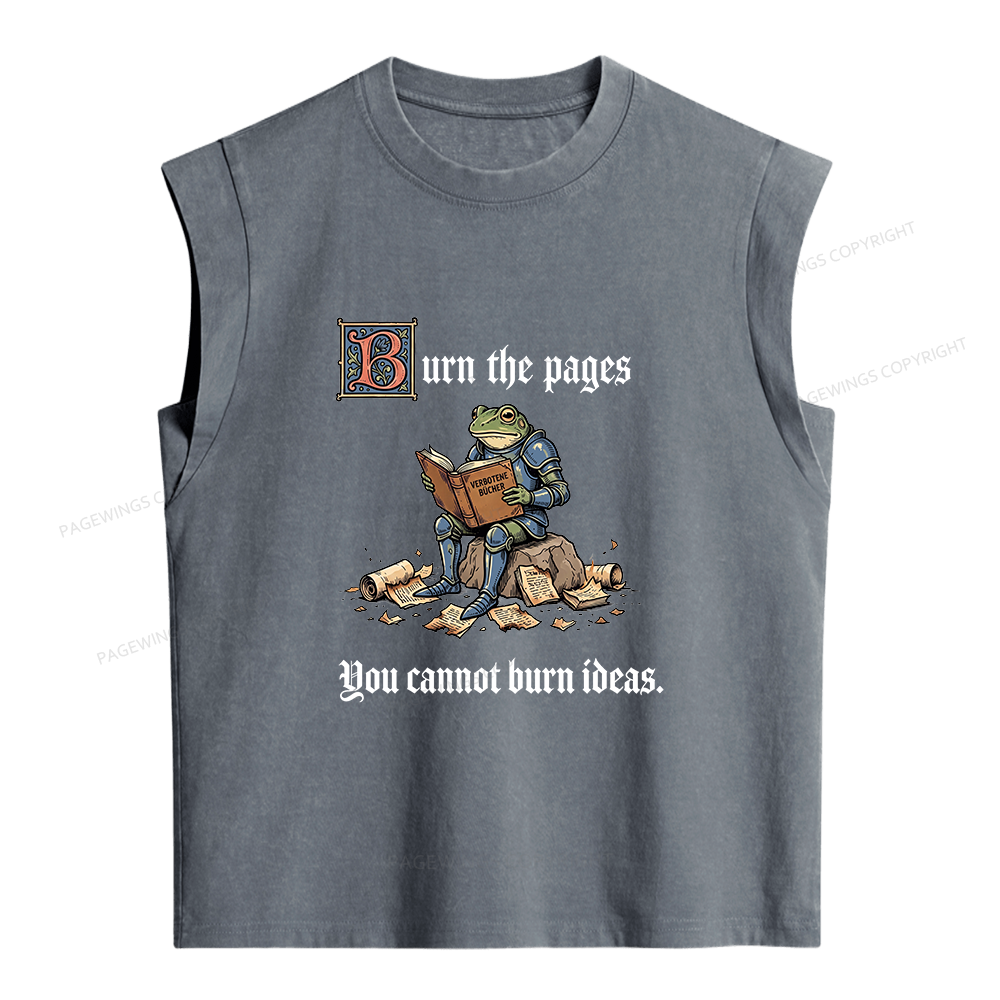 Pagewings You Cannot Burn Ideas Women's Washed Tank Top