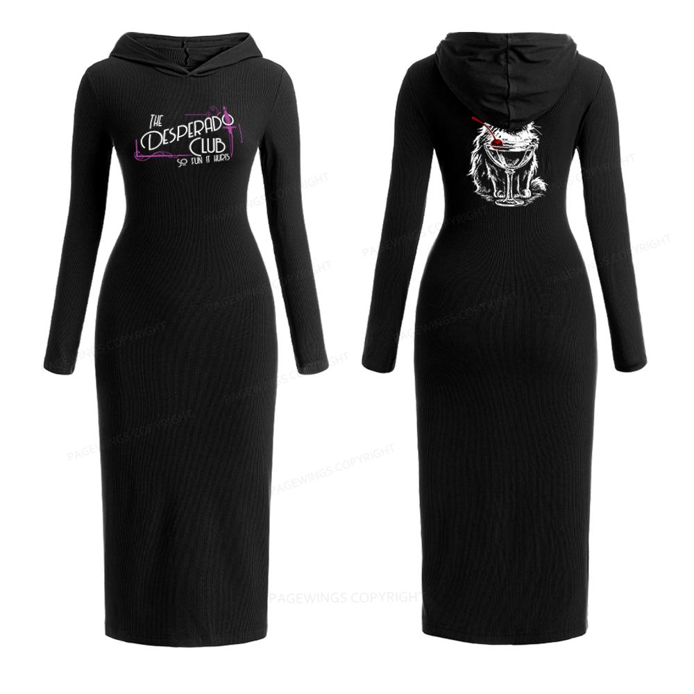 15506Pagewings Desperado Club Hooded Knit Dress