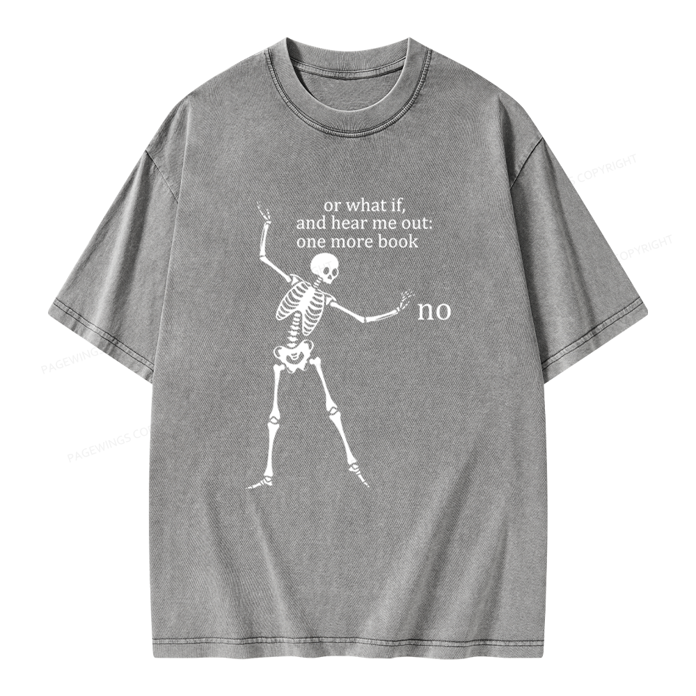 Pagewings One More Book Unisex Washed T-shirt