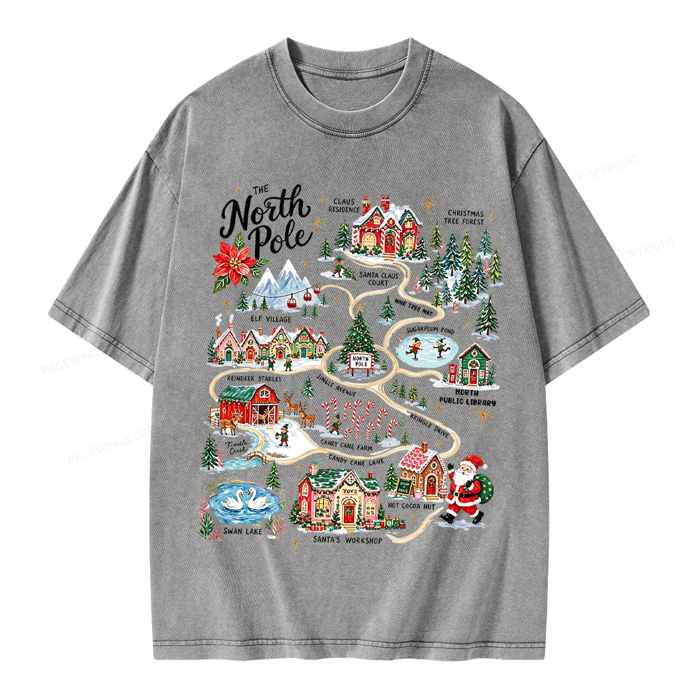 Pagewings Christmas Unisex Washed T-shirt