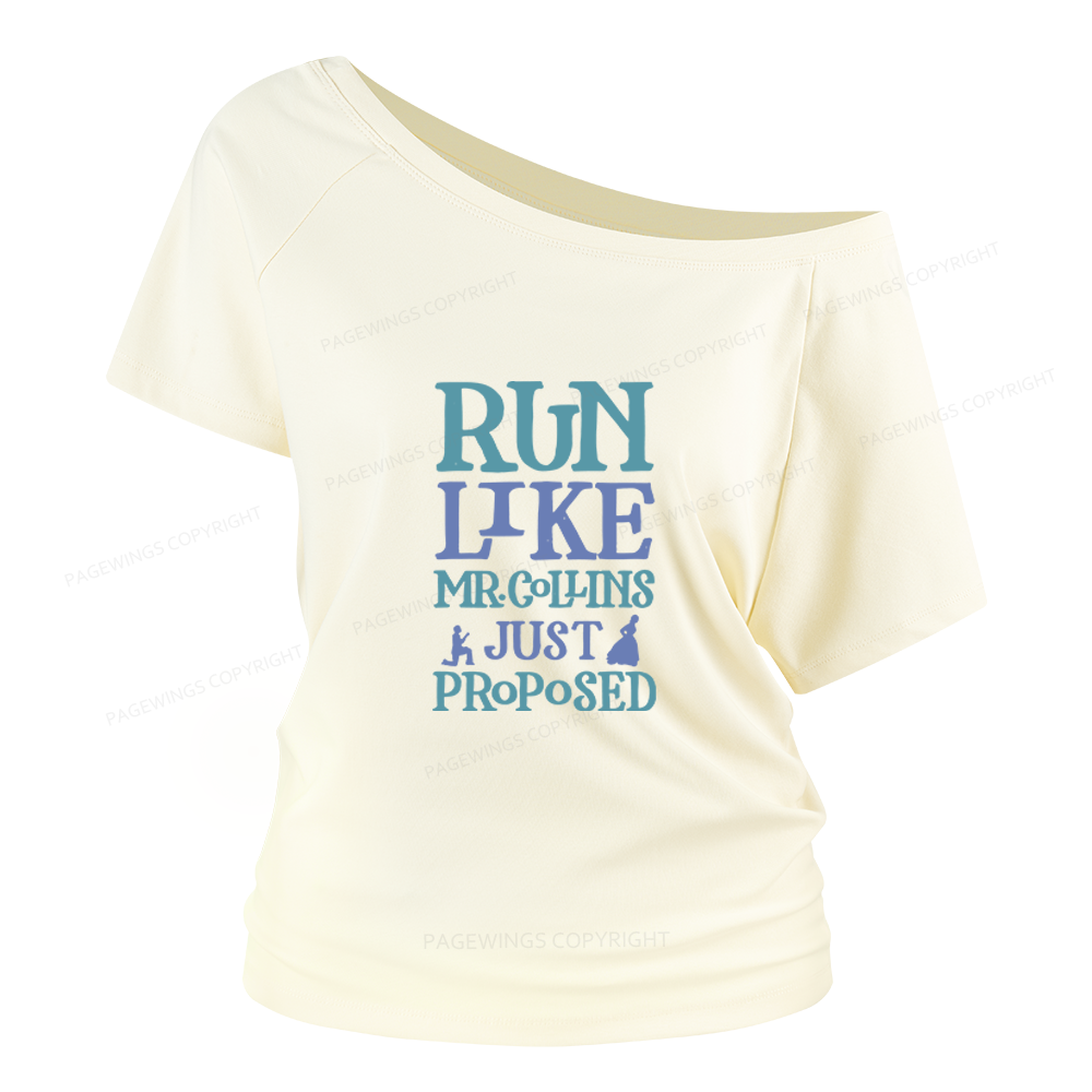 Pagewings Love Book Fan Women Off Shoulder T-shirts