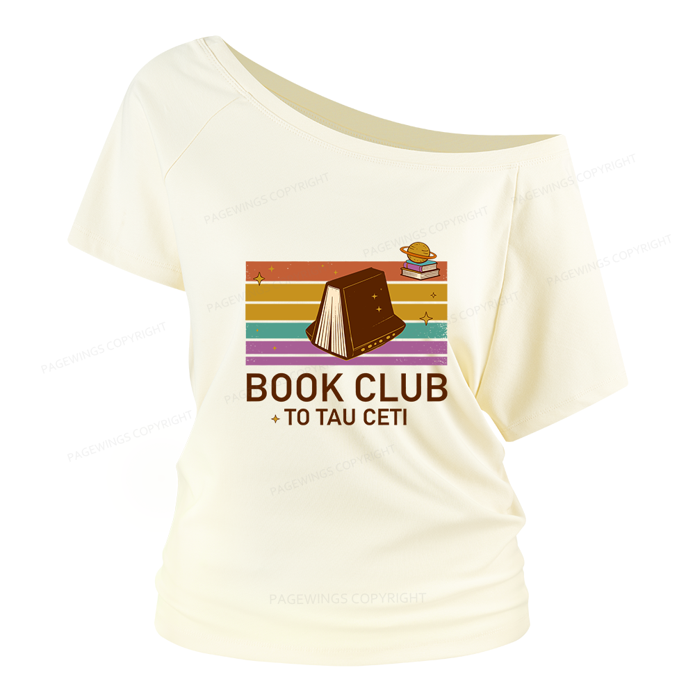 Pagewings Book Club To Star Women Off Shoulder T-shirts