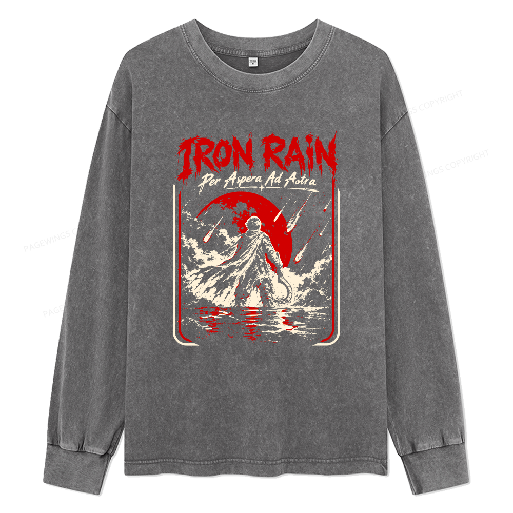 Pagewings Sci Fi Book Lover Unisex Washed Long Sleeve T-shirt