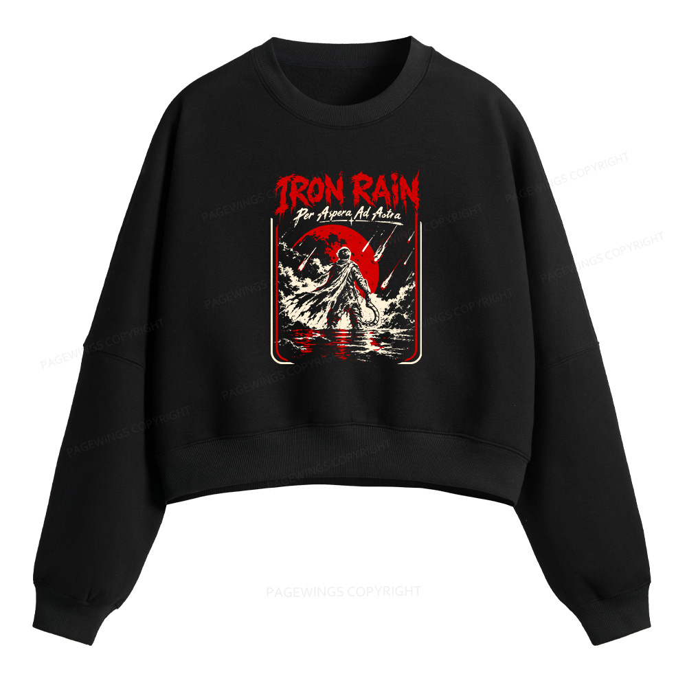 Pagewings Sci Fi Book Lover Fleece Crop Sweatshirt