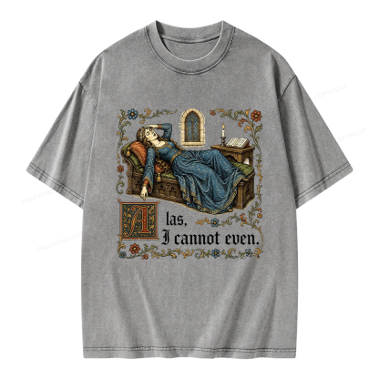 Pagewings Medieval Book Lover Unisex Washed T-shirt