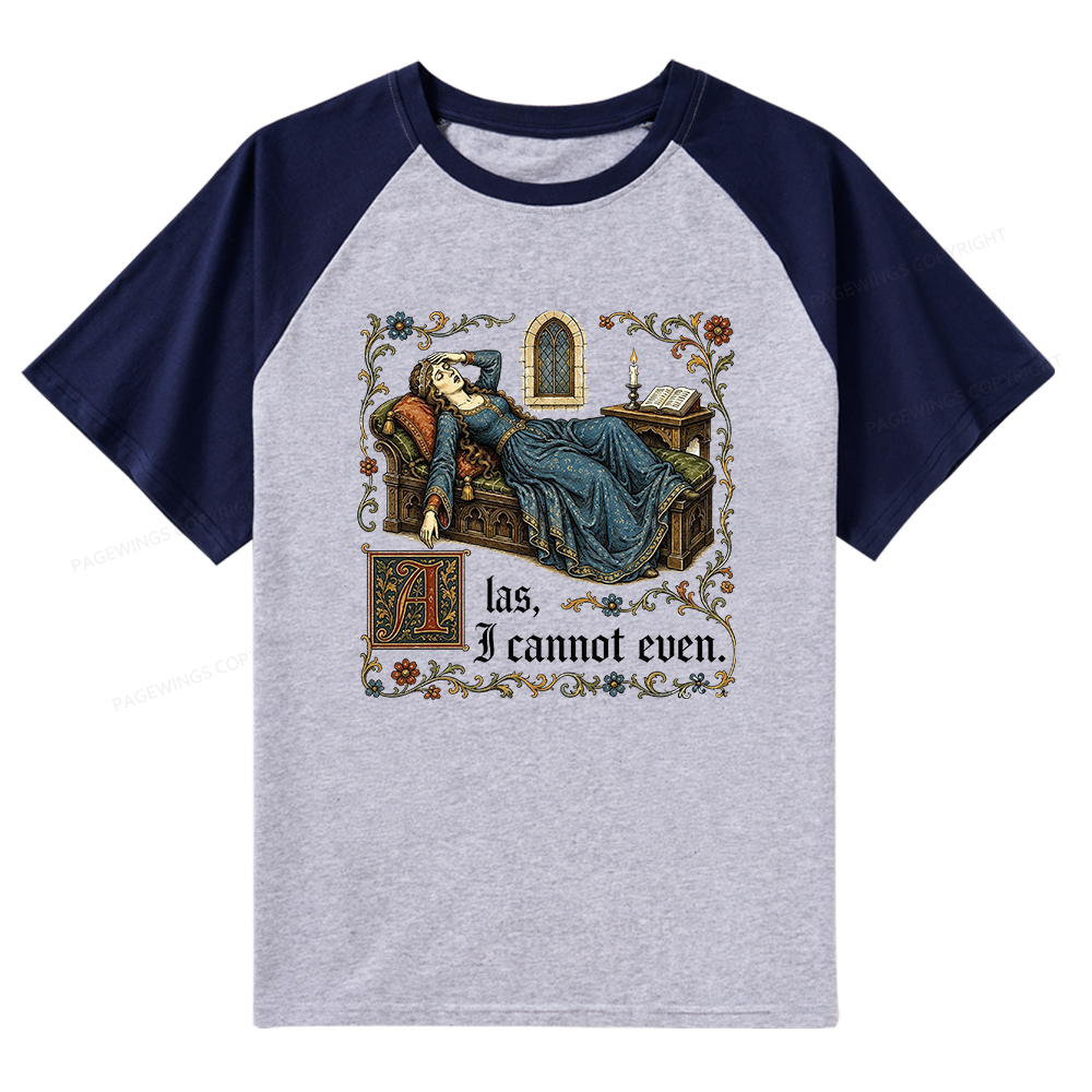 Pagewings Medieval Book Lover Raglan T-shirt