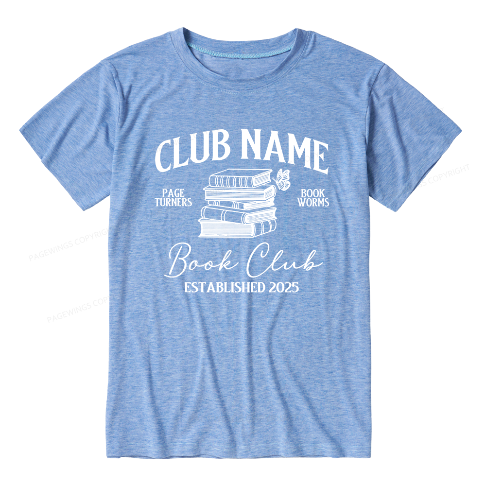 Pagewings Personalized Book Club Unisex Heather T-Shirt