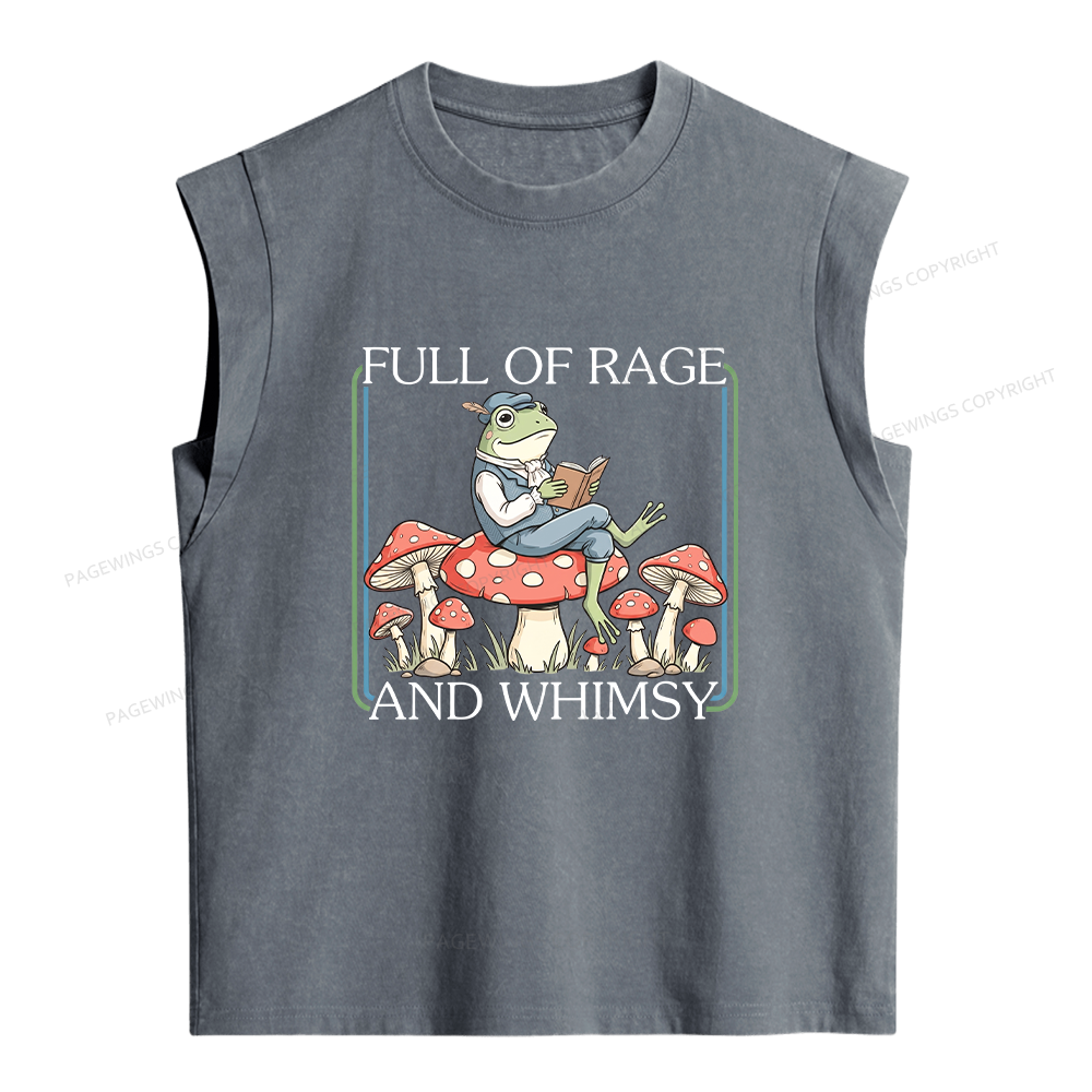 Pagewings Full Of Rage and Whimsy Women's Washed Tank Top