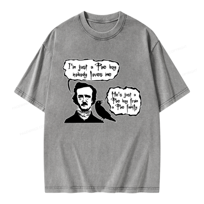 Pagewings I'm Just A Poe Boy Unisex Washed T-shirt
