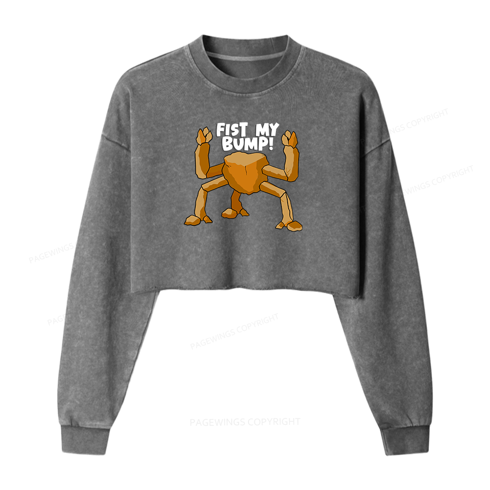 Pagewings Sci-Fi Novel Lover Washed Crop Sweatshirt