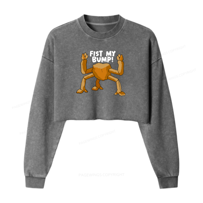 Pagewings Sci-Fi Novel Lover Washed Crop Sweatshirt