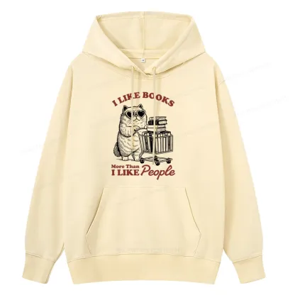 Pagewings I Like Books More Than I Like People Unisex Classic Hoodie