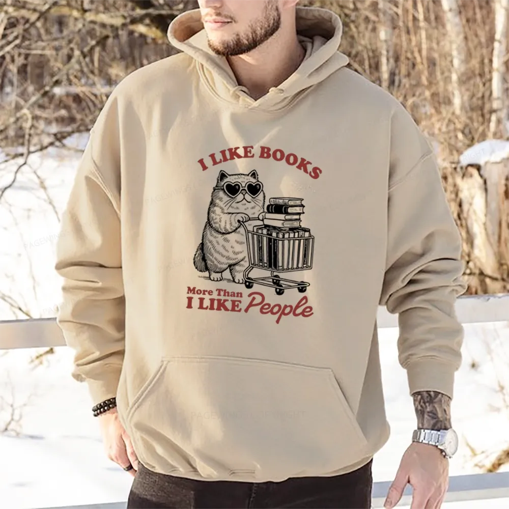 Pagewings I Like Books More Than I Like People Unisex Classic Hoodie