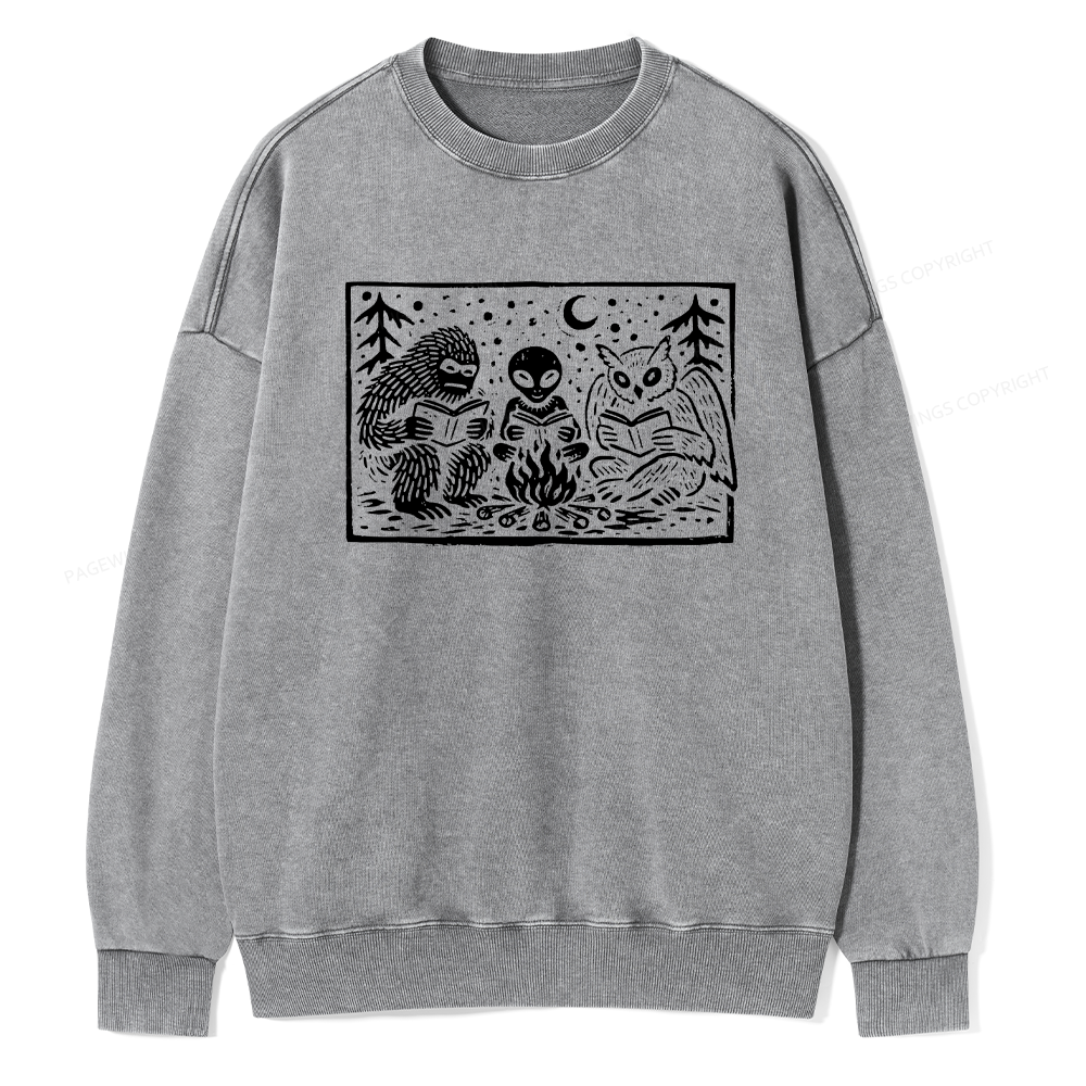 Pagewings Book Lover Unisex Washed Sweatshirt