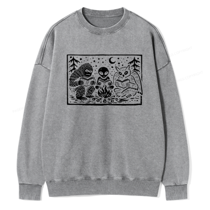 Pagewings Book Lover Unisex Washed Sweatshirt