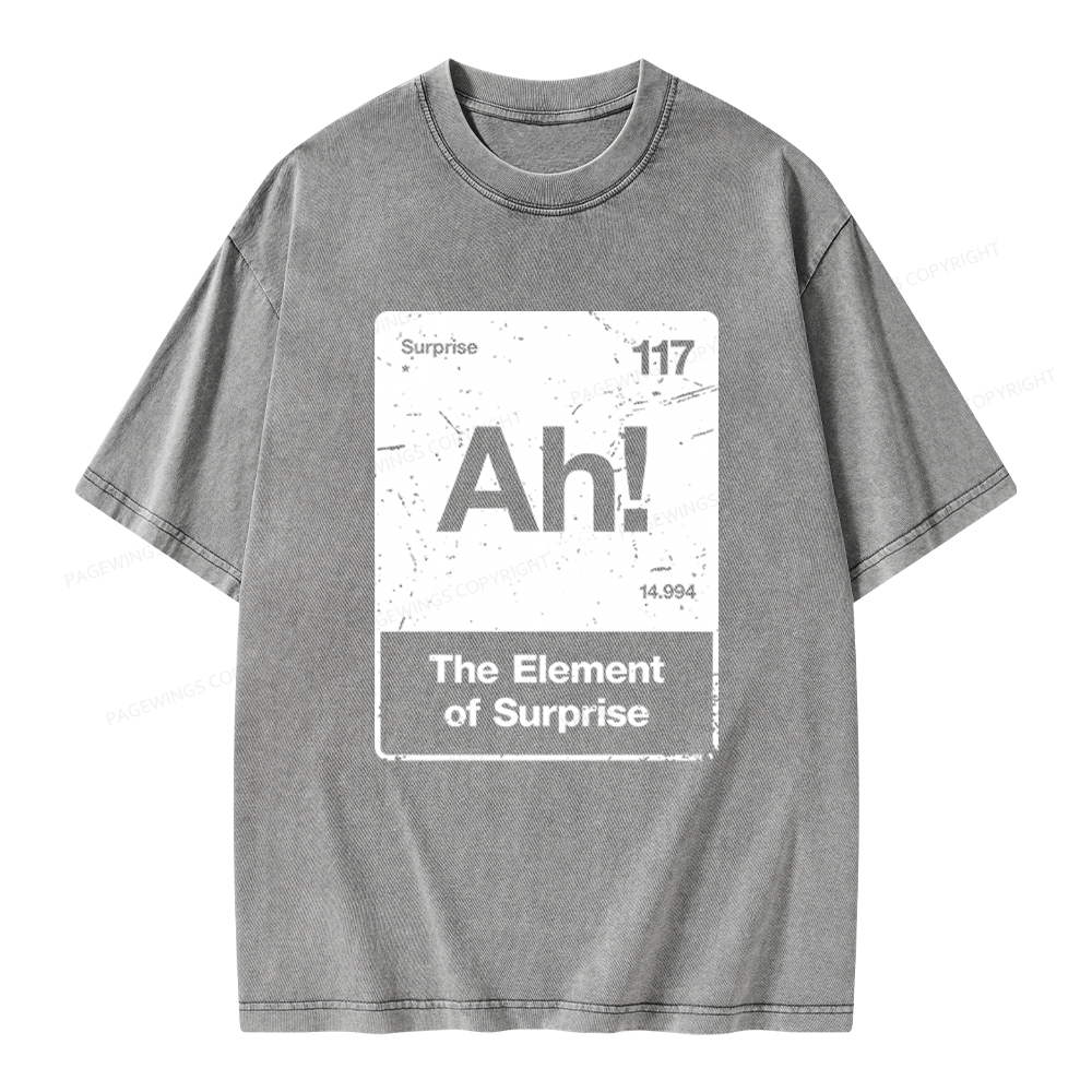 Pagewings The Element Of Surprise Unisex Washed T-shirt
