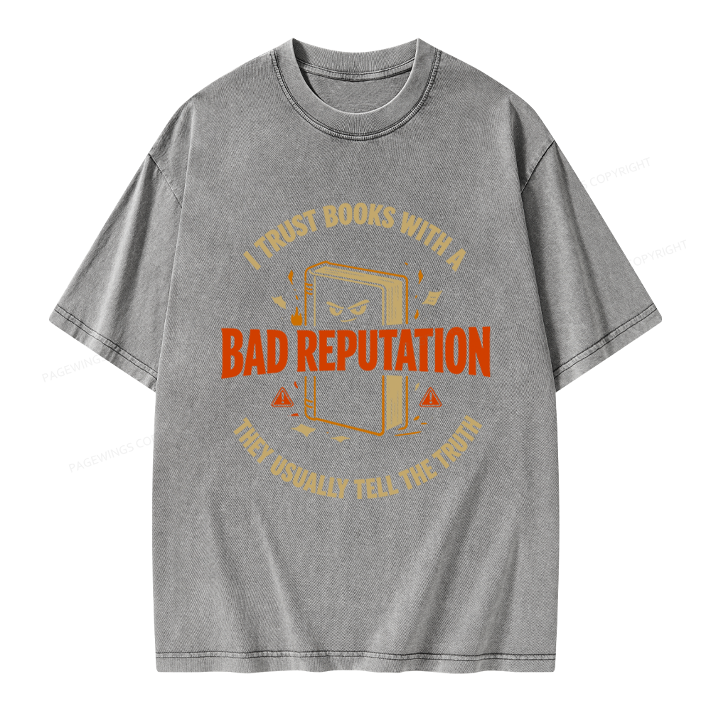 Pagewings Banned Book Unisex Washed T-shirt