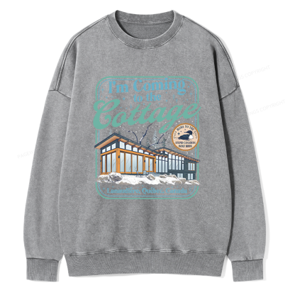 Pagewings I'm Coming to the Cottage Unisex Washed Sweatshirt
