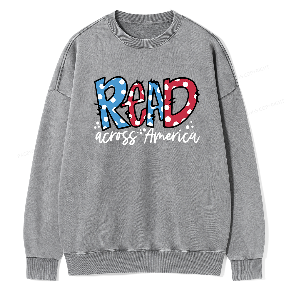 Pagewings Read Across America Unisex Washed Sweatshirt