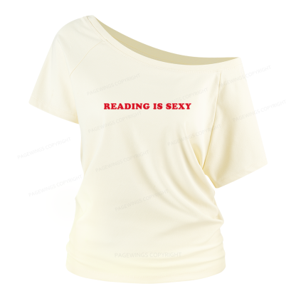 Pagewings Reading Is Sexy Women Off Shoulder T-shirts