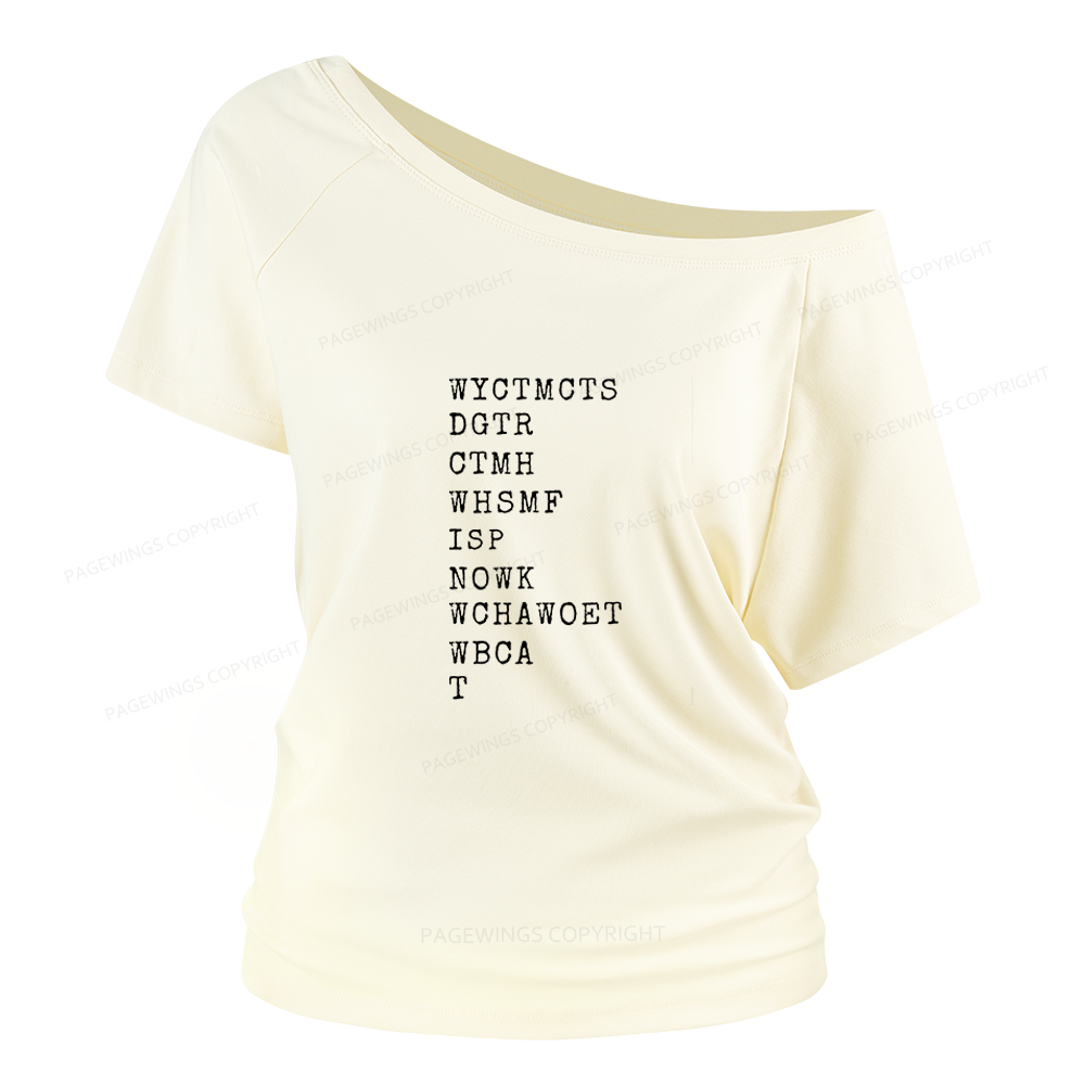 Pagewings Will You Come To My Cottage This Summer Women Off Shoulder T-shirts