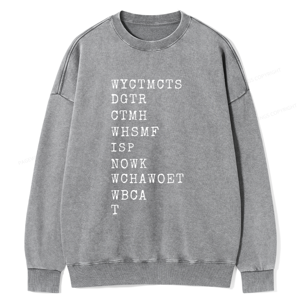 Pagewings Will You Come To My Cottage This Summer Unisex Washed Sweatshirt