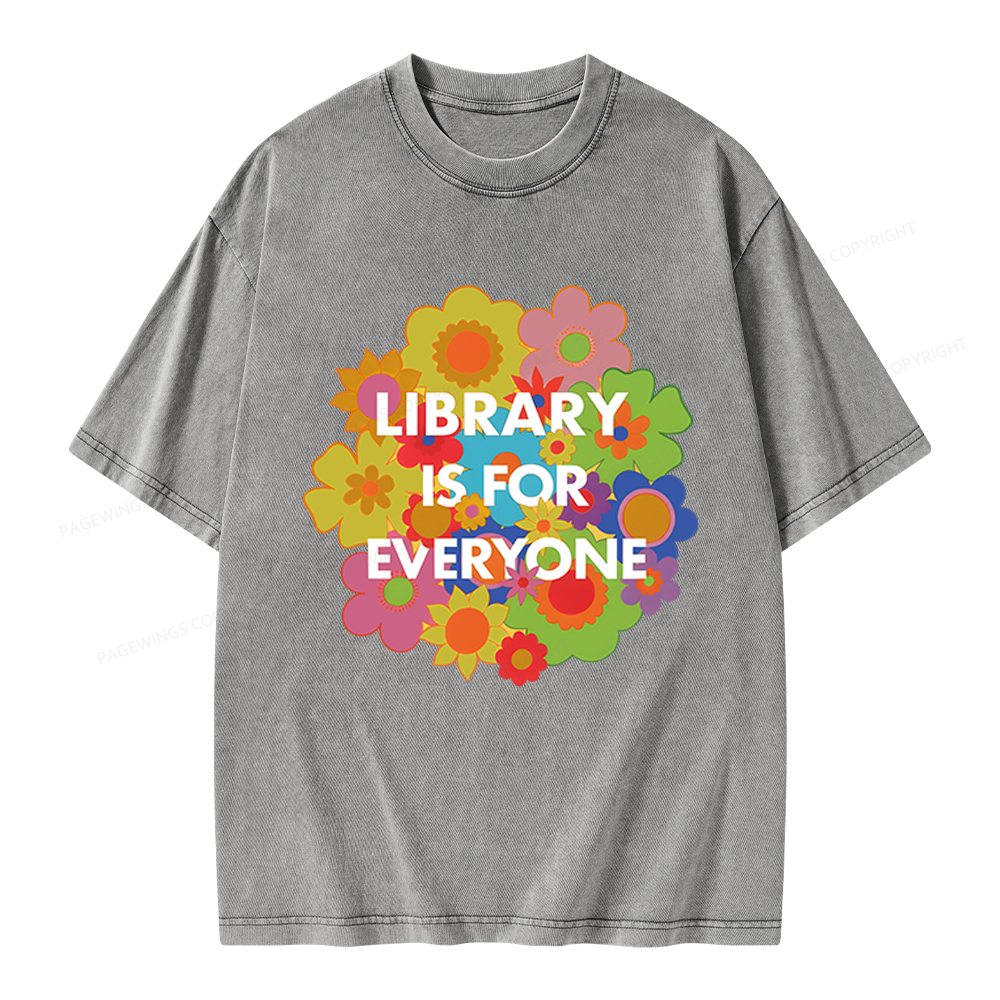 Pagewings Library Is For Everyone Unisex Washed T-shirt