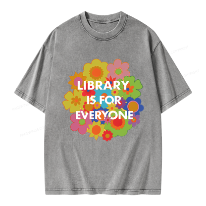 Pagewings Library Is For Everyone Unisex Washed T-shirt