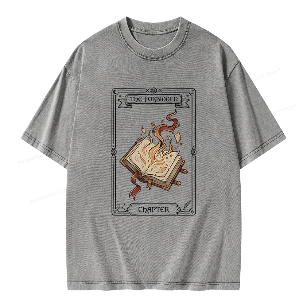 Pagewings The Forbidden Chapter Unisex Washed T-shirt