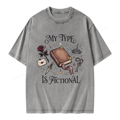Pagewings My Type Is Fictional Unisex Washed T-shirt