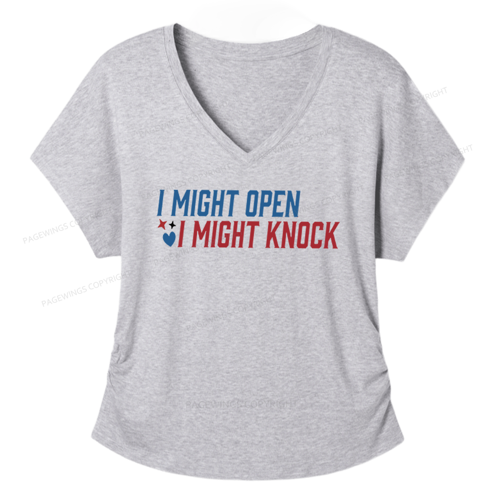 Pagewings I Might Knock Soft Women's Modal V-neck T-shirt