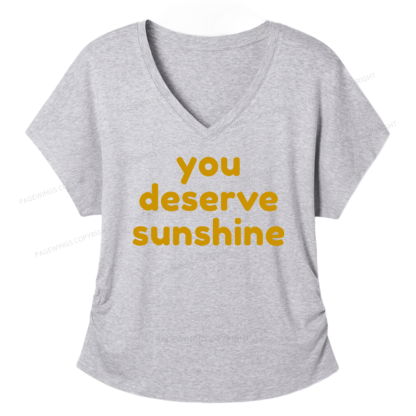 Pagewings You Deserve Sunshine Soft Women's Modal V-neck T-shirt