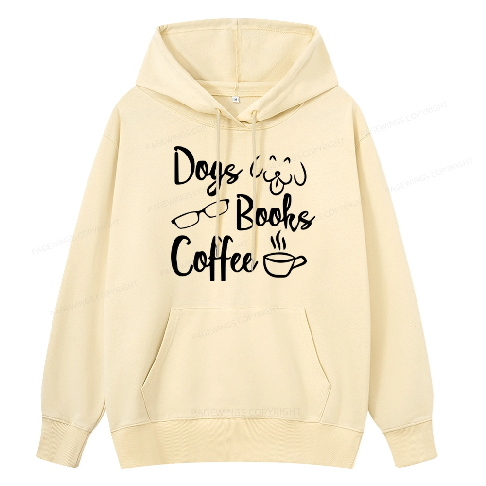 Pagewings Dogs Books Coffee Unisex Classic Hoodie