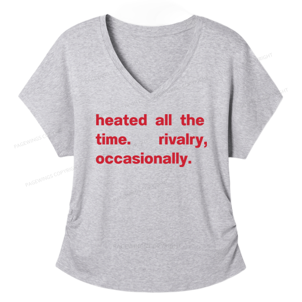 Pagewings The Time Rivalry Occasionally Soft Women's Modal V-neck T-shirt