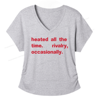 Pagewings The Time Rivalry Occasionally Soft Women's Modal V-neck T-shirt