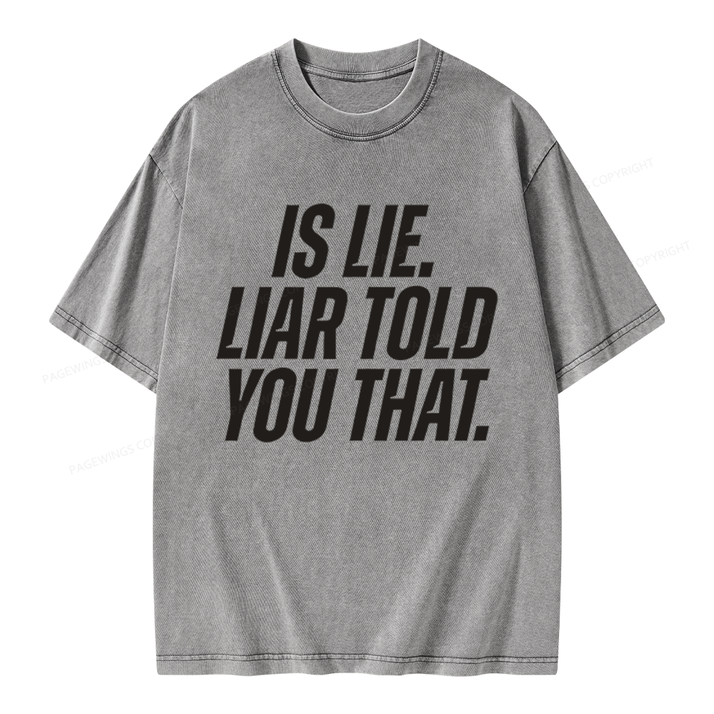 Pagewings Is Lie Liar Told You That Unisex Washed T-shirt