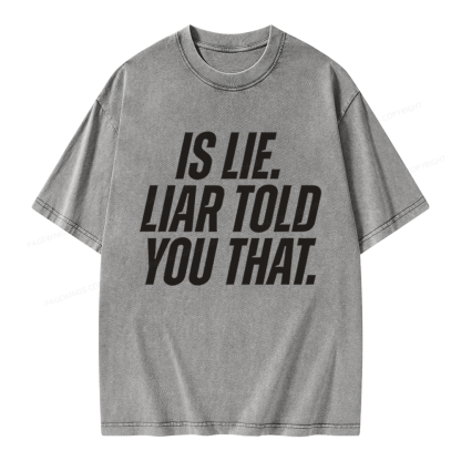 Pagewings Is Lie Liar Told You That Unisex Washed T-shirt