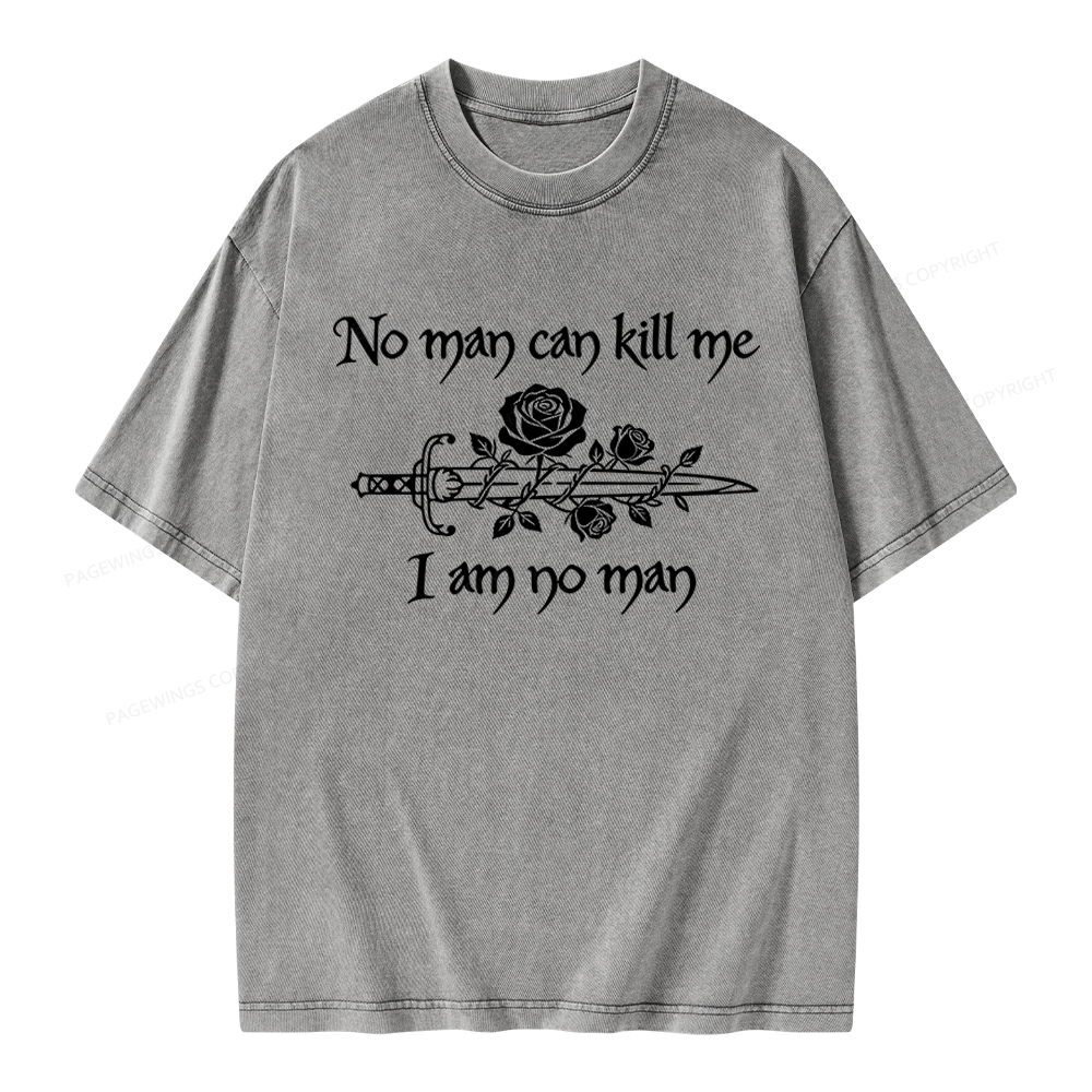 Pagewings I Am No Man Unisex Washed T-shirt