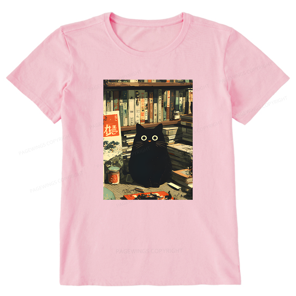 Pagewings Cat Book Lovers Librarian Unisex Classic T-shirt