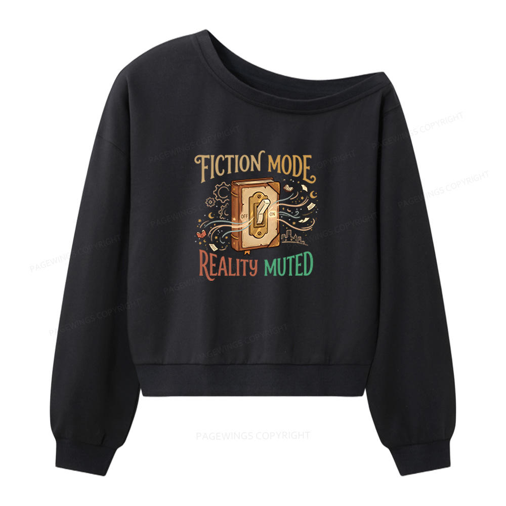 Pagewings Fiction Mode On Women Off Shoulder Sweatshirt