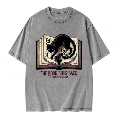 Pagewings The Book Bites Back Unisex Washed T-shirt