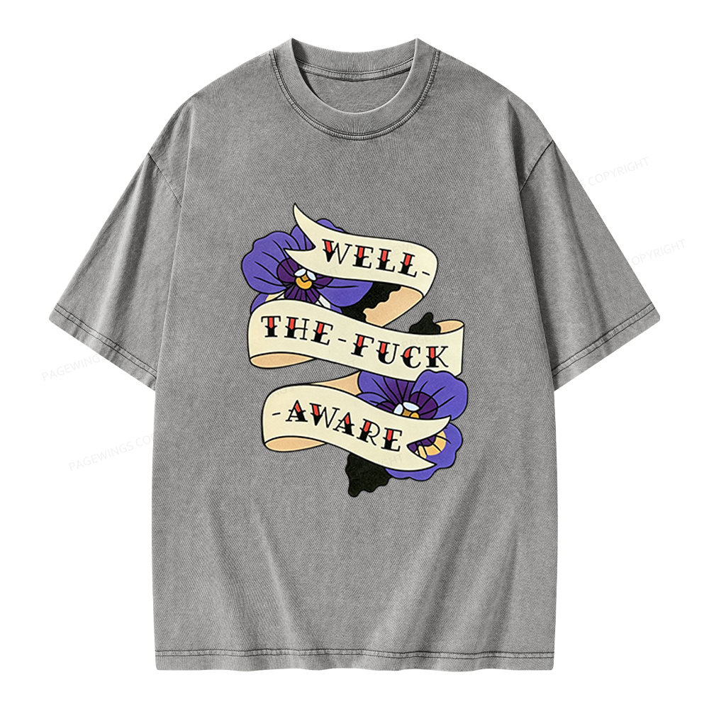 Pagewings Fantasy Books Lover Unisex Washed T-shirt