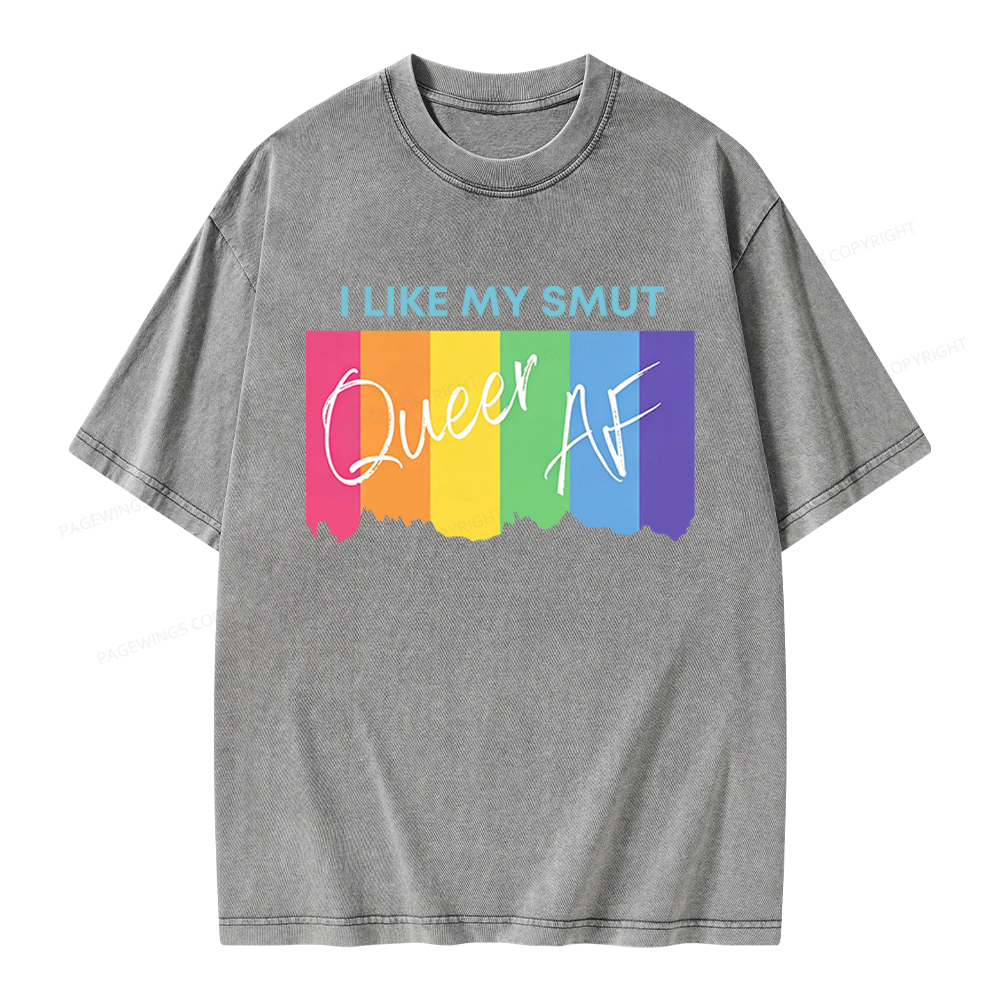 Pagewings Queer Smut Unisex Washed T-shirt