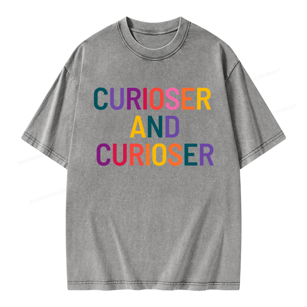 Pagewings Curioser Unisex Washed T-shirt