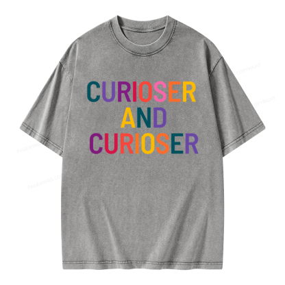 Pagewings Curioser Unisex Washed T-shirt