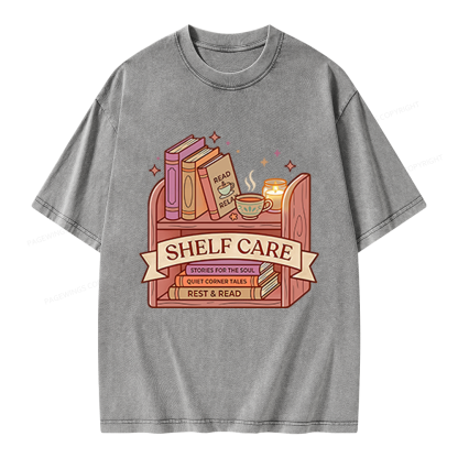 Pagewings Shelf Care Unisex Washed T-shirt