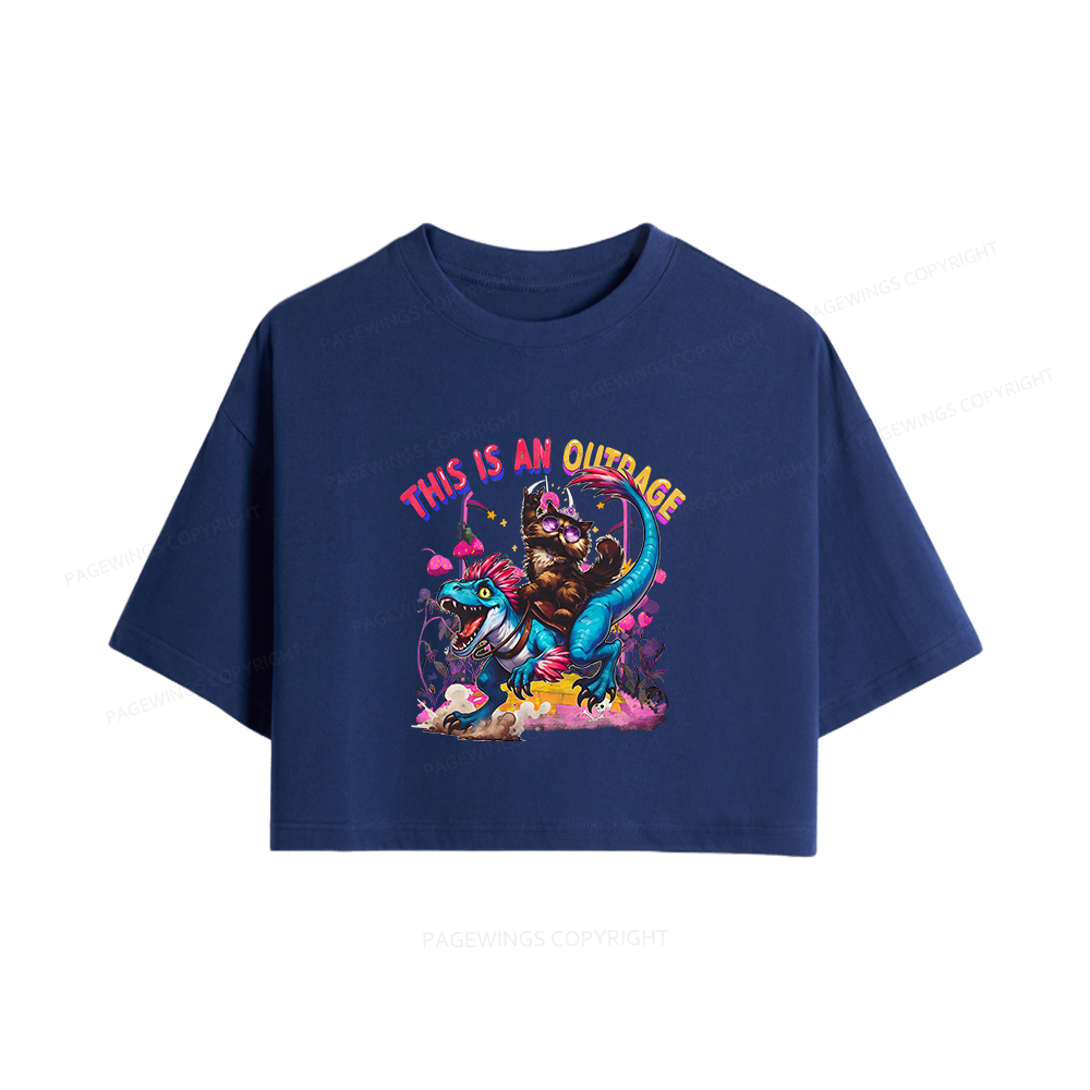 Pagewings This Is An Outrage Women Crop Tops