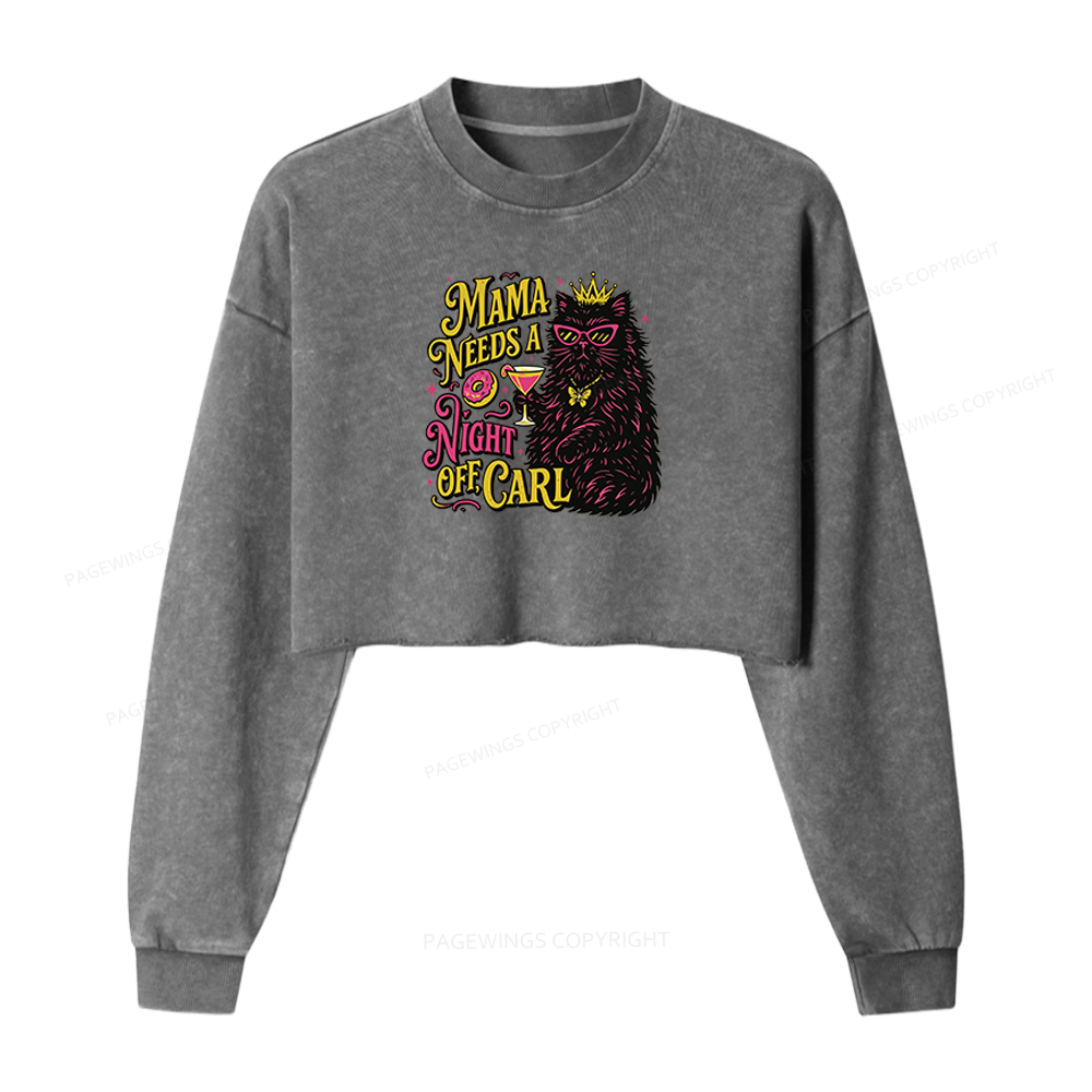 Pagewings Princess Donut Washed Crop Sweatshirt