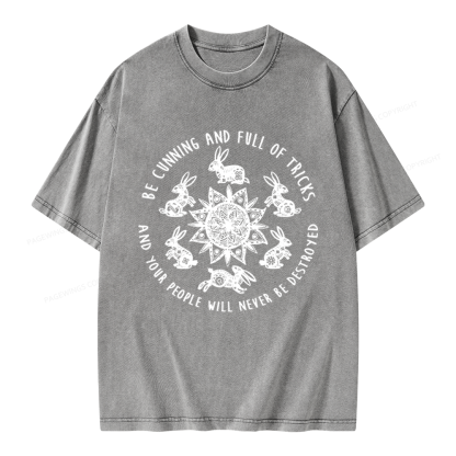 Pagewings Be Cunning And Full Of Tricks Unisex Washed T-shirt